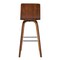 Armen Living Vienna 26" Swivel Counter Stool in Walnut Wood Finish with Gray Faux Leather LCVIBAGRWA26 - alternate 5